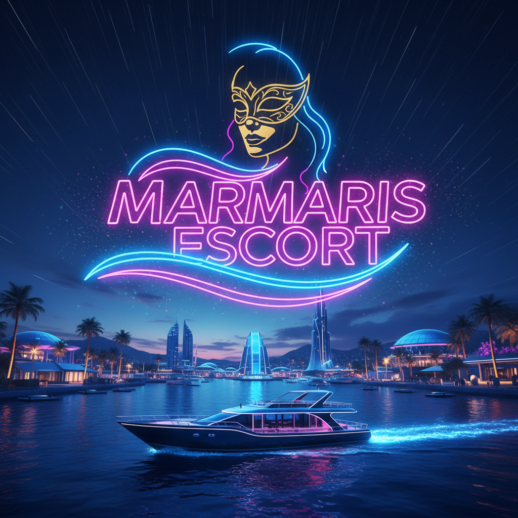 Marmaris escort temalı modern ve dikkat çekici bir görsel